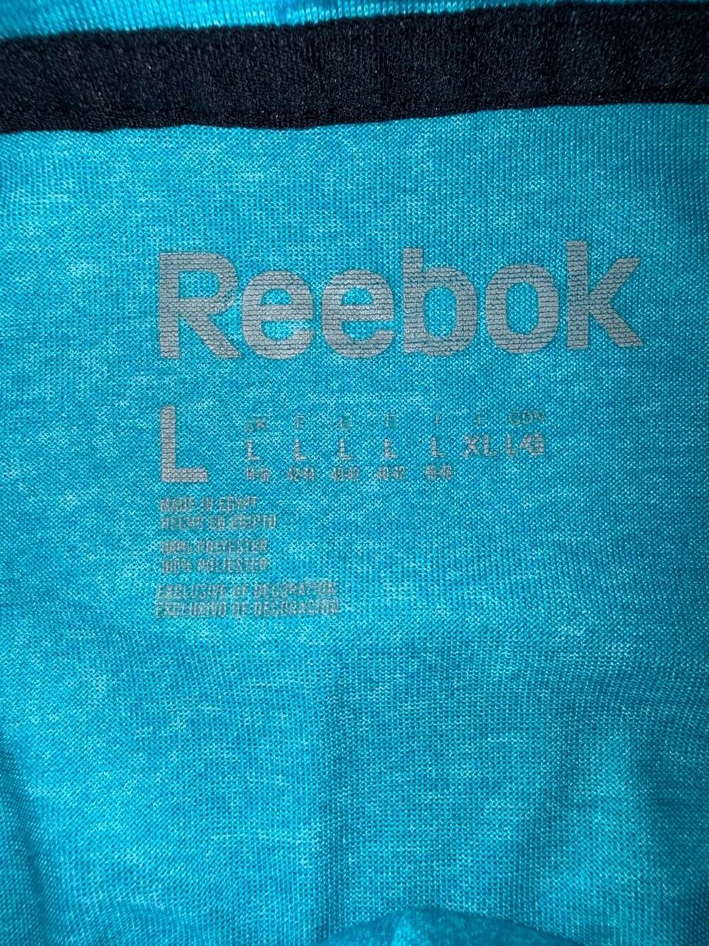 Reebok PlayDry Performance Polo Shirt Blue Size Large - Picture 2 of 6